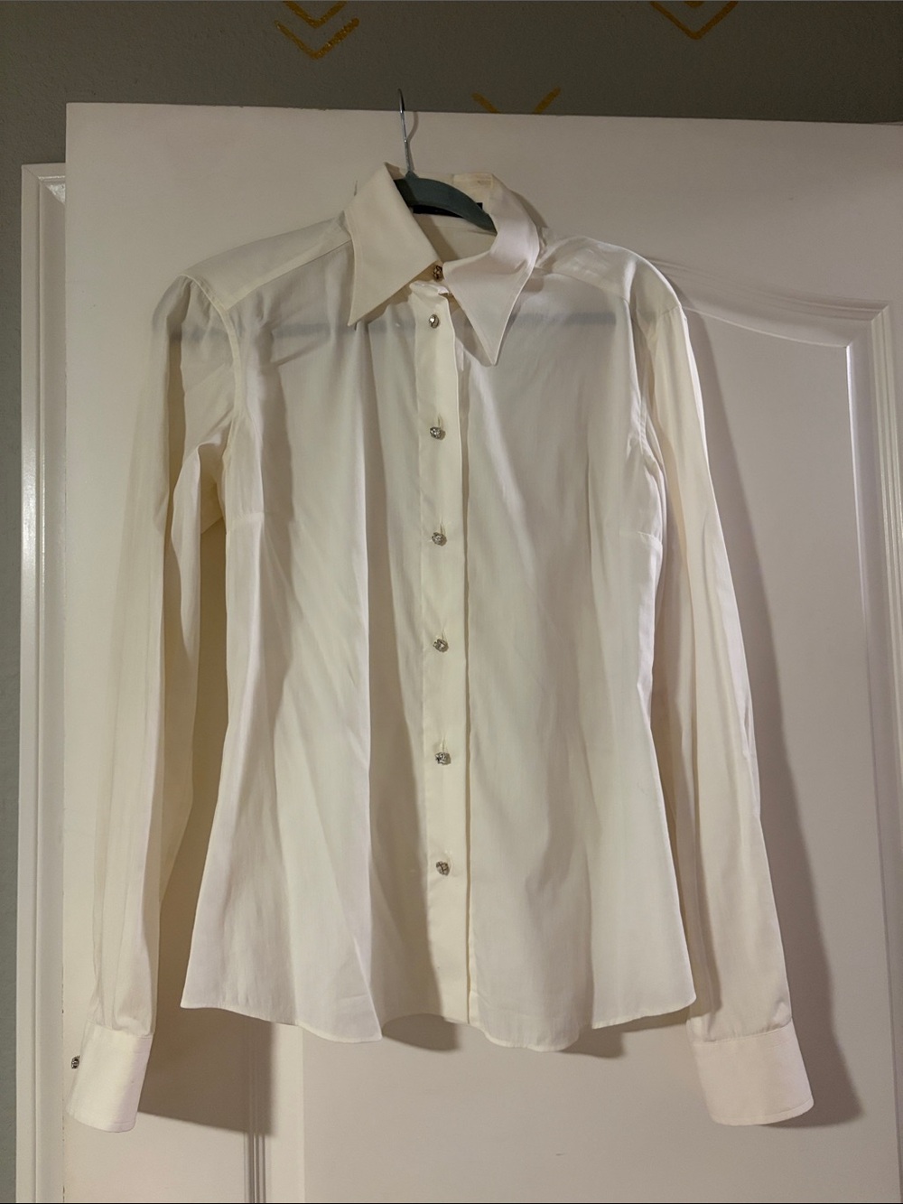Dolce & Gabbana Cream Button-Front Dress Shirt